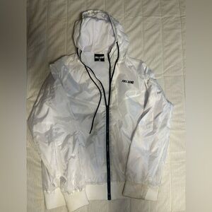 FULL SEND Men’s WindBreaker Size XL White/ Blue (Nelk Boys Sportswear Brand)